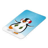 Niedlicher Winterpinguin Magnet (Linke Seite)