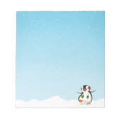 Niedlicher Winterpinguin Notizblock (Vorderseite)