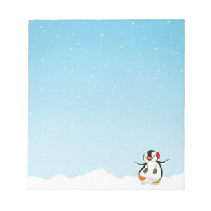 Niedlicher Winterpinguin Notizblock