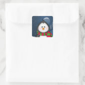 Niedlicher Winterpinguin Quadratischer Aufkleber (Tasche)