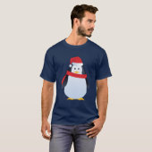 Niedlicher Winterpinguin T-Shirt (Vorne ganz)