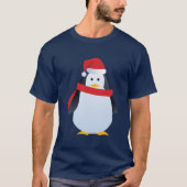 Niedlicher Winterpinguin T-Shirt (Vorderseite)