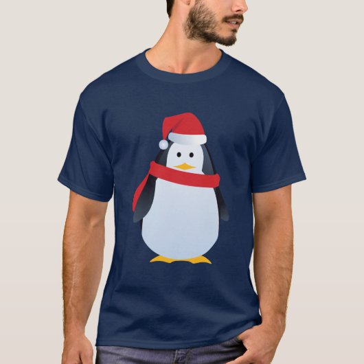 Niedlicher Winterpinguin T-Shirt (Vorderseite)