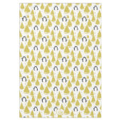 Niedlicher Winterpinguin Weihnachtsgold Tischdecke (Vorderseite)