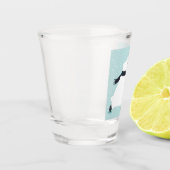 Niedlicher Winterpolarbär Schnapsglas (Links)