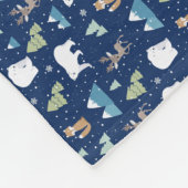 Niedlicher Winterpolarbär Weihnachten Fleecedecke (Ecke)