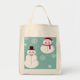 Niedlicher Winterrosa Frostischer Schneemann Tragetasche