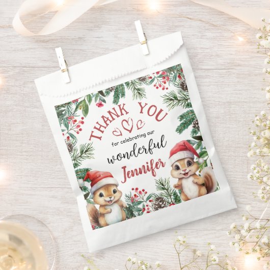 Niedlicher Winterscheißvogel Weihnachten 2. Geburt Geschenktütchen (Ausgeschnitten)