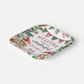 Niedlicher Winterscheißvogel Weihnachten 2. Geburt Pappteller (Gewinkelt)