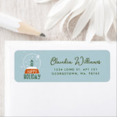 Niedlicher Winterschnee Globe Urlaub Blaue Rücksen (Insitu)