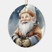 Niedlicher Winterschnee Keramik Ornament (Links)