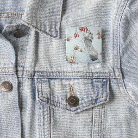 Niedlicher Winterschneebad Button (Beispiel)