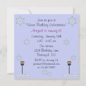 Niedlicher Winterschneemann Einladung zum Geburtst (Rückseite)