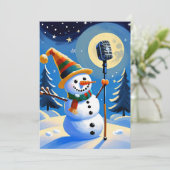 Niedlicher Winterschneemann Frohe Weihnachten Non- (Stehend Vorderseite)