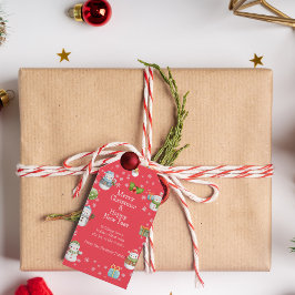 Niedlicher Winterschneemann-Geschenktag Geschenkanhänger