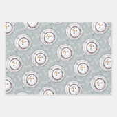 Niedlicher Winterschneemann - Wintersport Geschenkpapier Set (Vorderseite 2)