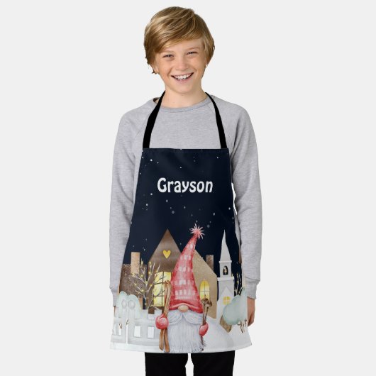 Niedlicher Winterschneeurlaub Schürze (Getragen)