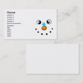 niedlicher Wintersnowman und -schneeflocke Visitenkarte (Vorne/Hinten)