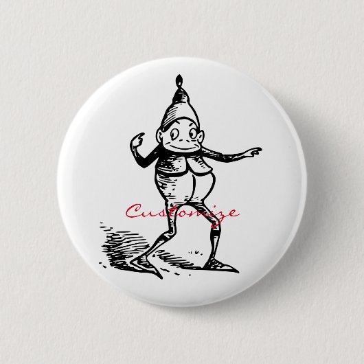 Niedlicher Winterurlaub Elf Gnome Thunder_Cove Button (Vorderseite)