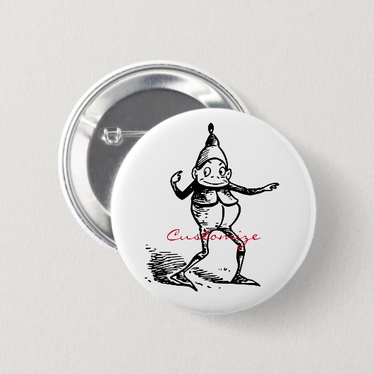 Niedlicher Winterurlaub Elf Gnome Thunder_Cove Button (Vorne & Hinten)