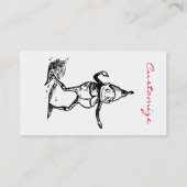 Niedlicher Winterurlaub Elf Gnome Thunder_Cove Visitenkarte (Rückseite)