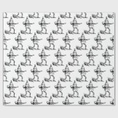 Niedlicher Winterurlaub Elf Thunder_Cove Geschenkpapier (Flach)