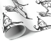 Niedlicher Winterurlaub Elf Thunder_Cove Geschenkpapier (Rolleneckpunkt)