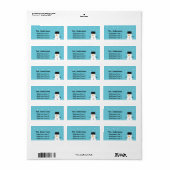 Niedlicher Winterurlaub in Snowman Adressaufkleber (Vorne)