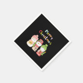Niedlicher Winterurlaub Snowman Hope Peace Liebe Serviette (Ecke)