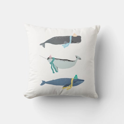 Niedlicher Winterurlaub Weihnachts-Illustration Kissen (Vorderseite)