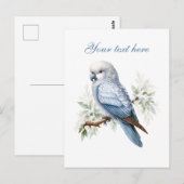 Niedlicher Wintervogel fügt Text hinzu Postkarte (Vorne/Hinten)
