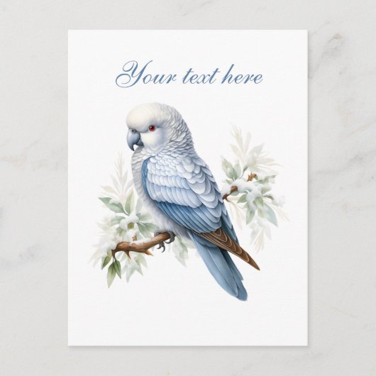 Niedlicher Wintervogel fügt Text hinzu Postkarte (Vorderseite)