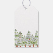 Niedlicher Winterwald Babydusche-Anhänger Geschenkanhänger (Rückseite)