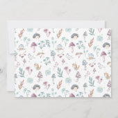 Niedlicher Winterwald Weihnachtsfest 1. Geburtstag Einladung (Rückseite)