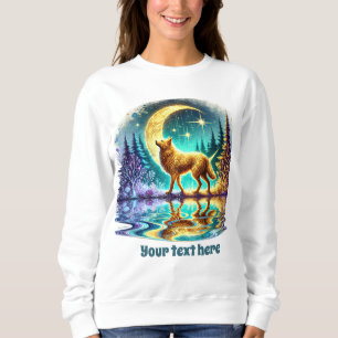 Niedlicher Winterwolf anpassbar Sweatshirt