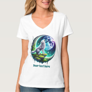 Niedlicher Winterwolf anpassbar T-Shirt