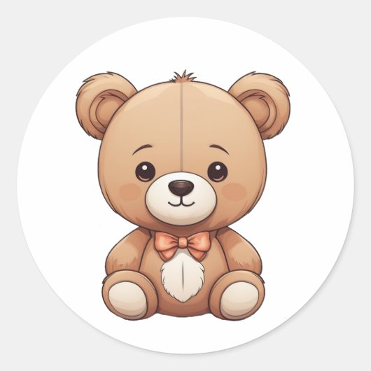 niedlicher, winziger Teeddybärchen Runder Aufkleber (Vorderseite)