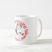 Niedlicher Wire Fox Terrier Hund, schlampige Küsse Kaffeetasse (VorderseiteRechts)