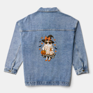 Niedlicher Witchy Ghost Women's Halloween-T - Shir Jeansjacke