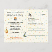 Niedlicher Witz ist Halloween-Party brauen Postkarte (Rückseite)