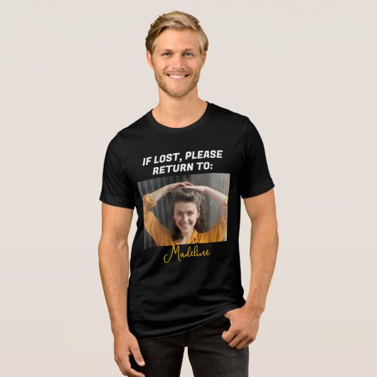 Niedlicher Witz, wenn Sie verloren haben, kehren S Tri-Blend Shirt (Vorderseite voll)
