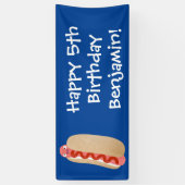 Niedlicher Witzhund Weiner Cartoon Banner (Vertikal)