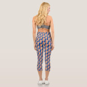 Niedlicher Witzhund Weiner Cartoon Capri Leggings (Rückseite)