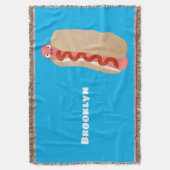 Niedlicher Witzhund Weiner Cartoon Decke (Vorderseite Vertikal)