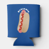 Niedlicher Witzhund Weiner Cartoon Dosenkühler (Rückseite)