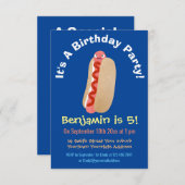 Niedlicher Witzhund Weiner Cartoon Einladung (Vorne/Hinten)