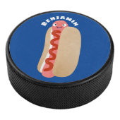 Niedlicher Witzhund Weiner Cartoon Eishockey Puck (3/4)
