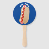 Niedlicher Witzhund Weiner Cartoon Fächer (Vorderseite)