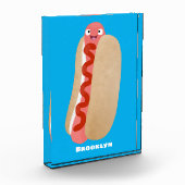 Niedlicher Witzhund Weiner Cartoon Fotoblock (Links)