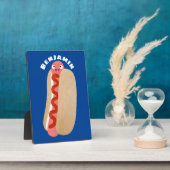 Niedlicher Witzhund Weiner Cartoon Fotoplatte (Seite)